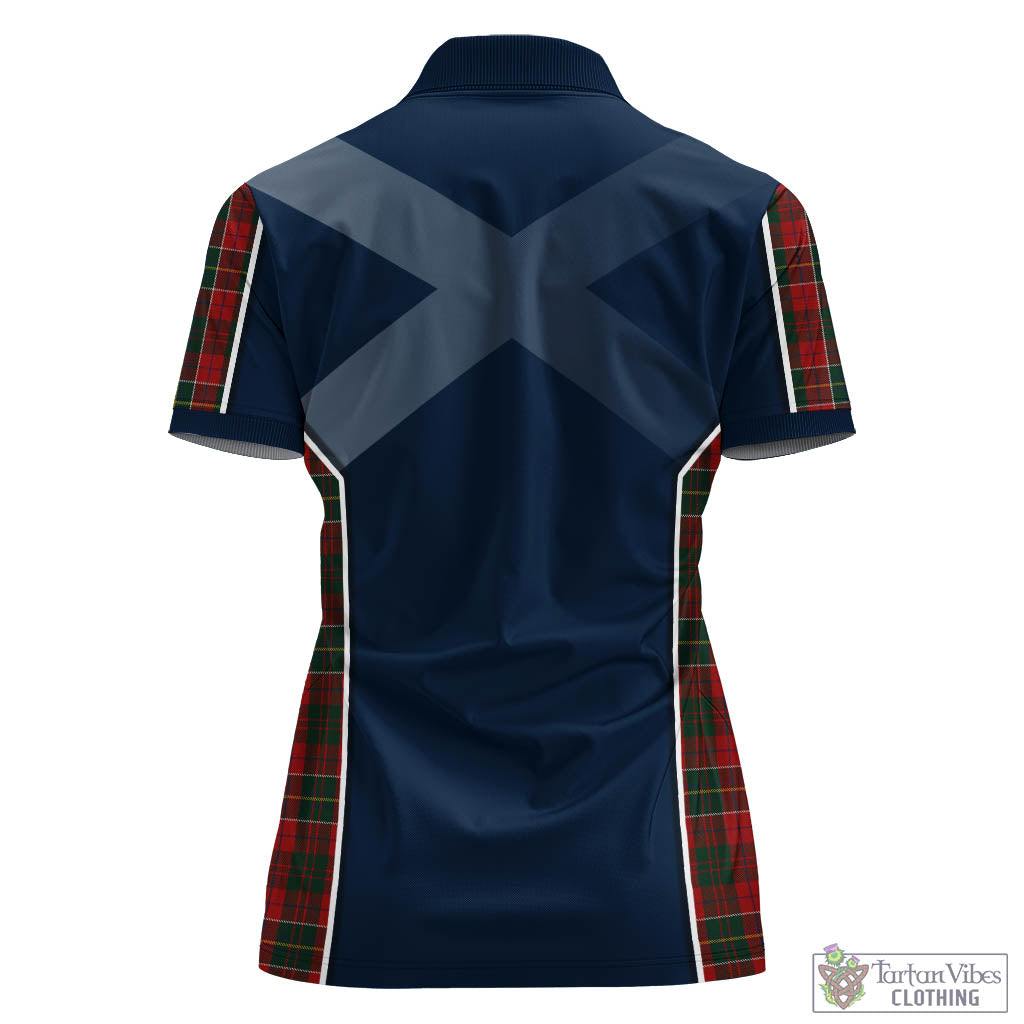 Tartan Vibes Clothing Hunter USA Tartan Women's Polo Shirt with Family Crest and Scottish Thistle Vibes Sport Style