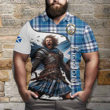 Hutton Crest Tartan Polo Shirt Inspired by the Freedom of Scottish Warrior Kid - Tartan Vibes Clothing