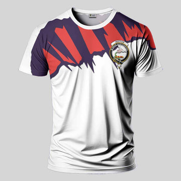 Hutton Clan Crest T-Shirt with Retro Sport Style Kid's Shirt - 2D-tartanvibesclothing