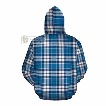 Hutton Tartan Cotton Hoodie with Family Crest DNA In Me Style Pullover Hoodie - Tartan Vibes Clothing