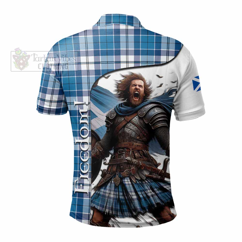 Hutton Crest Tartan Polo Shirt Inspired by the Freedom of Scottish Warrior - Tartan Vibes Clothing