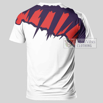 Hutton Clan Crest T-Shirt with Retro Sport Style - 2D-tartanvibesclothing