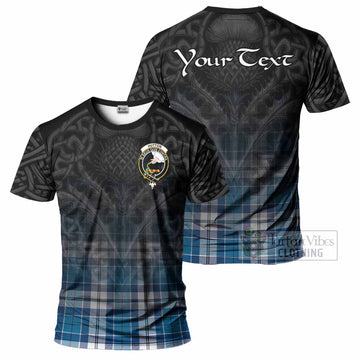 Hutton Tartan T-Shirt with Family Crest Celtic Thistle Vibes - Tartan Vibes Clothing