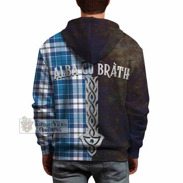 Hutton Tartan Family Crest Hoodie Alba Gu Brath Be Brave Lion Ancient Style