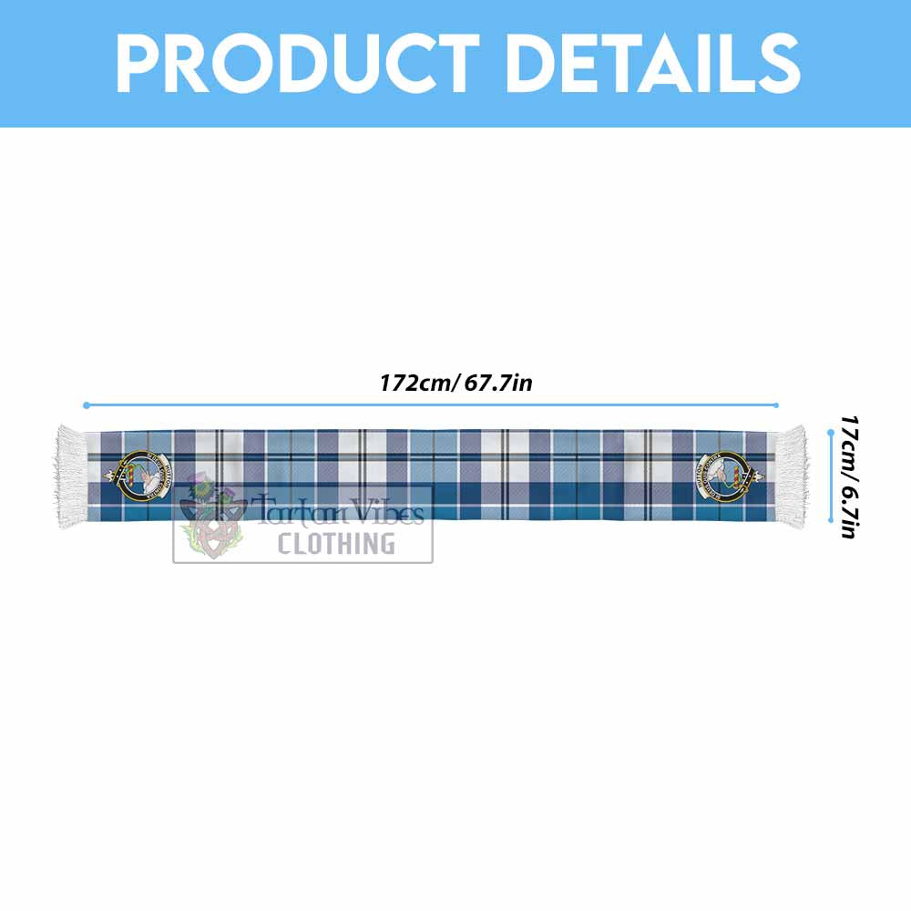 Hutton Tartan Ruffneck Scarf with Family Crest - Tartan Vibes Clothing