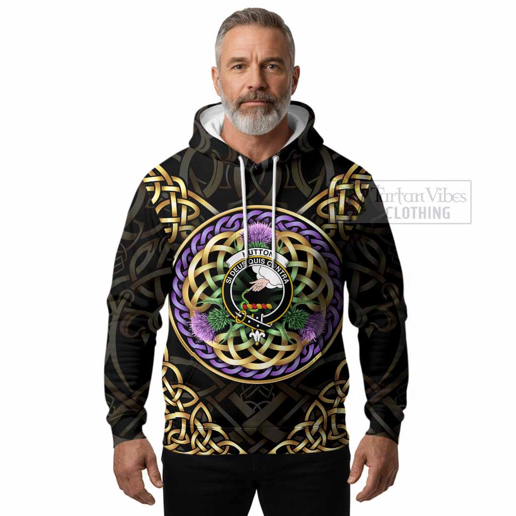 Hutton Clan Crest Hoodie Celtic Scottish Thistle