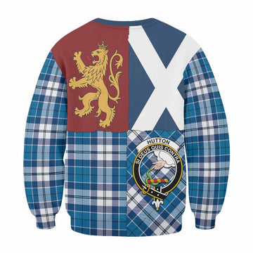 Hutton Crest Tartan Sweatshirt with Lion Rampant Saltire Style