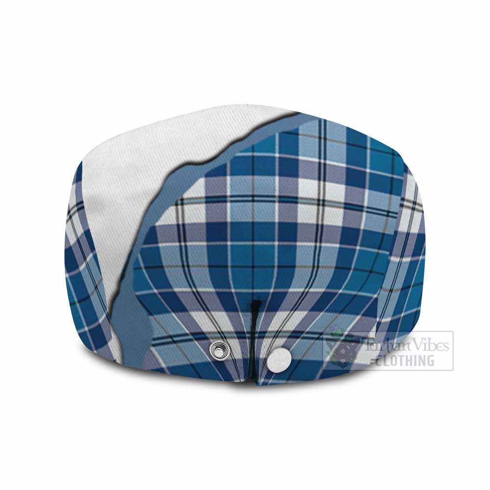 Hutton Scottish Terrier Tartan Flat Cap, Jeff Cap Thistle Heritage Art - Tartan Vibes Clothing