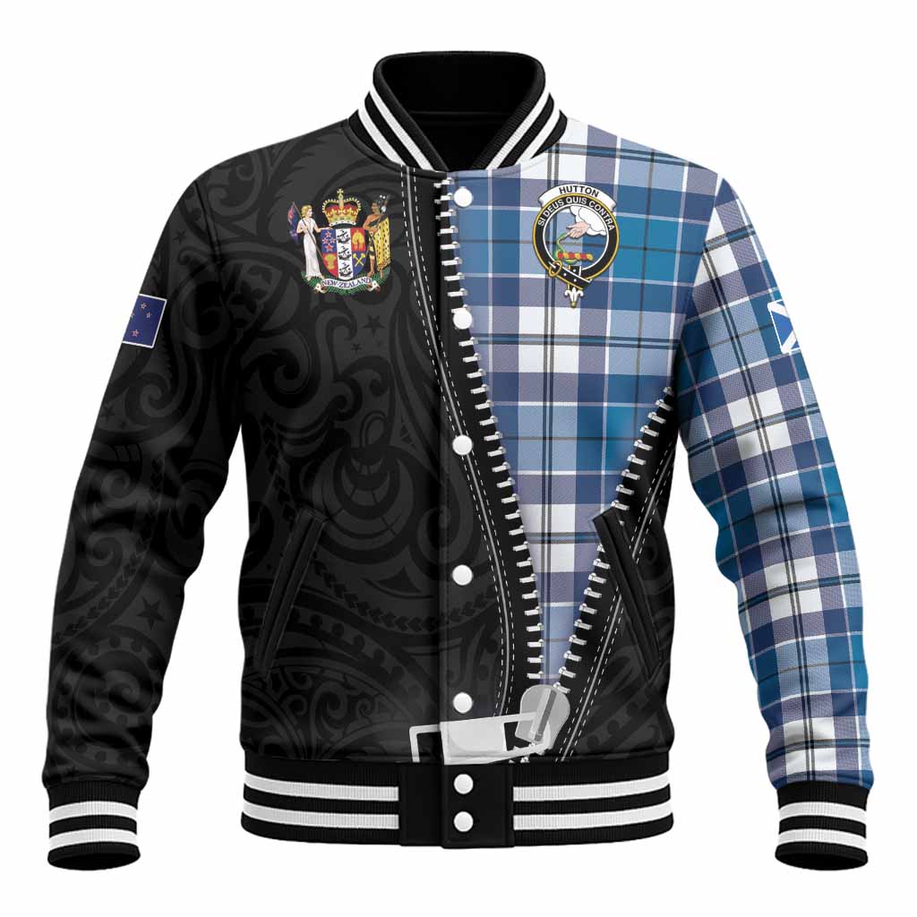 Hutton Tartan Baseball Jacket New Zealand Pattern Unique Zipper Stylized