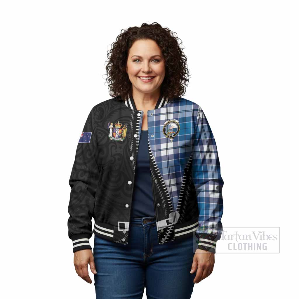 Hutton Tartan Baseball Jacket New Zealand Pattern Unique Zipper Stylized