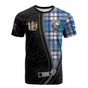 Hutton Tartan Cotton T-shirt New Zealand Pattern Unique Zipper Stylized