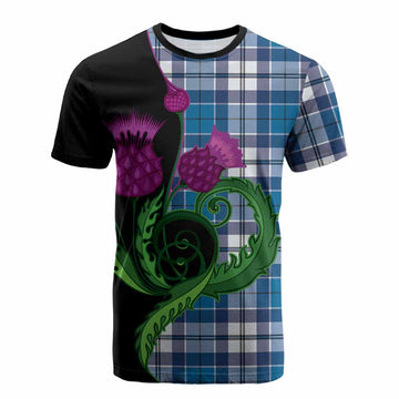 Hutton Tartan Cotton T-shirt Traditional Scottish Thistle