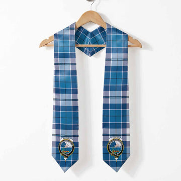 Hutton Tartan Crest Graduation Stole One Size - 72" x 5" - Tartan Vibes Clothing