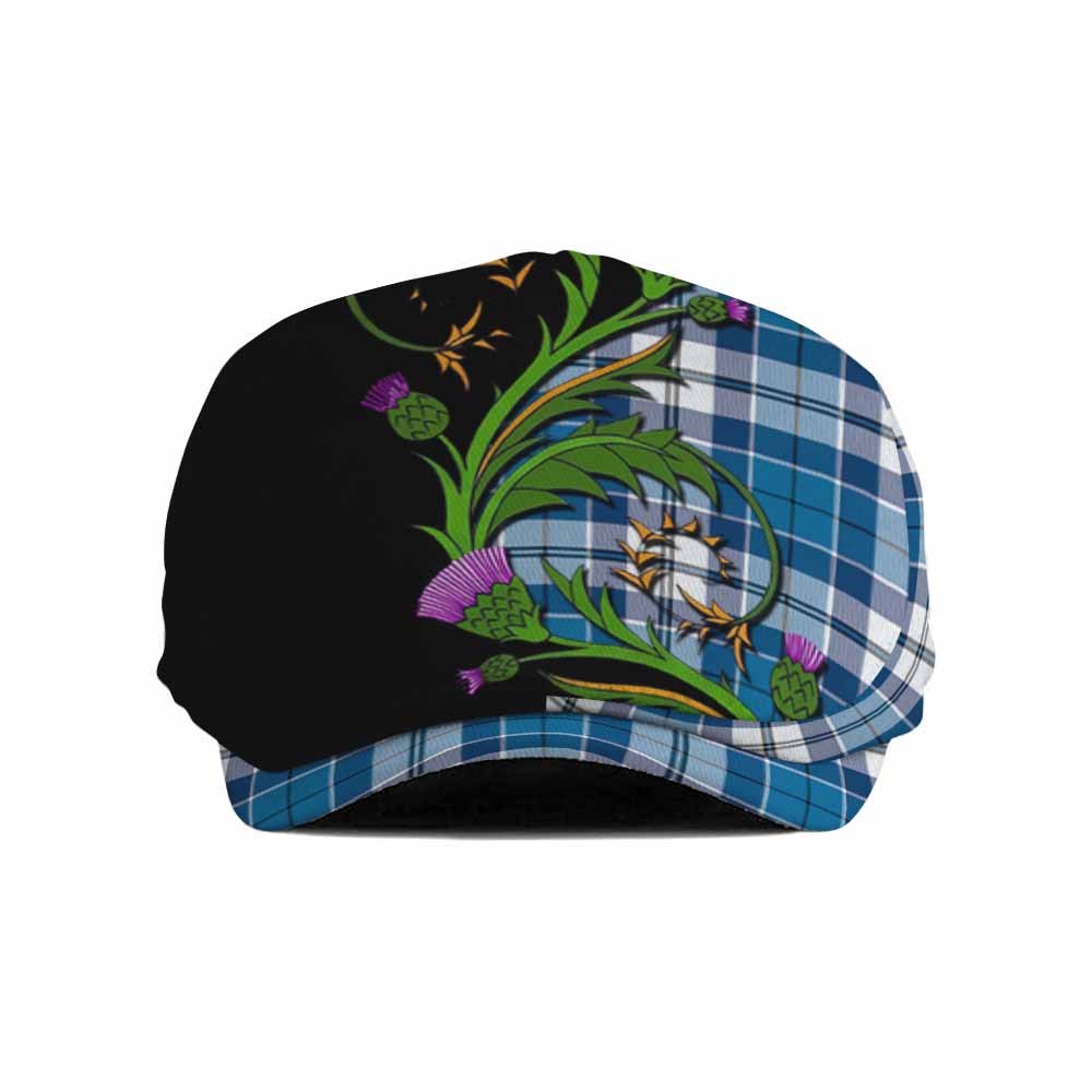 Hutton Tartan Flat Cap, Jeff Cap Scottish Thistle Pride Heritage Art Flat Cap - Tartan Vibes Clothing