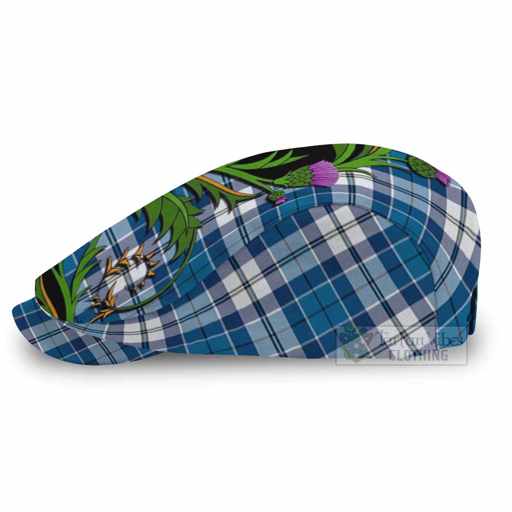 Hutton Tartan Flat Cap, Jeff Cap Scottish Thistle Pride Heritage Art - Tartan Vibes Clothing