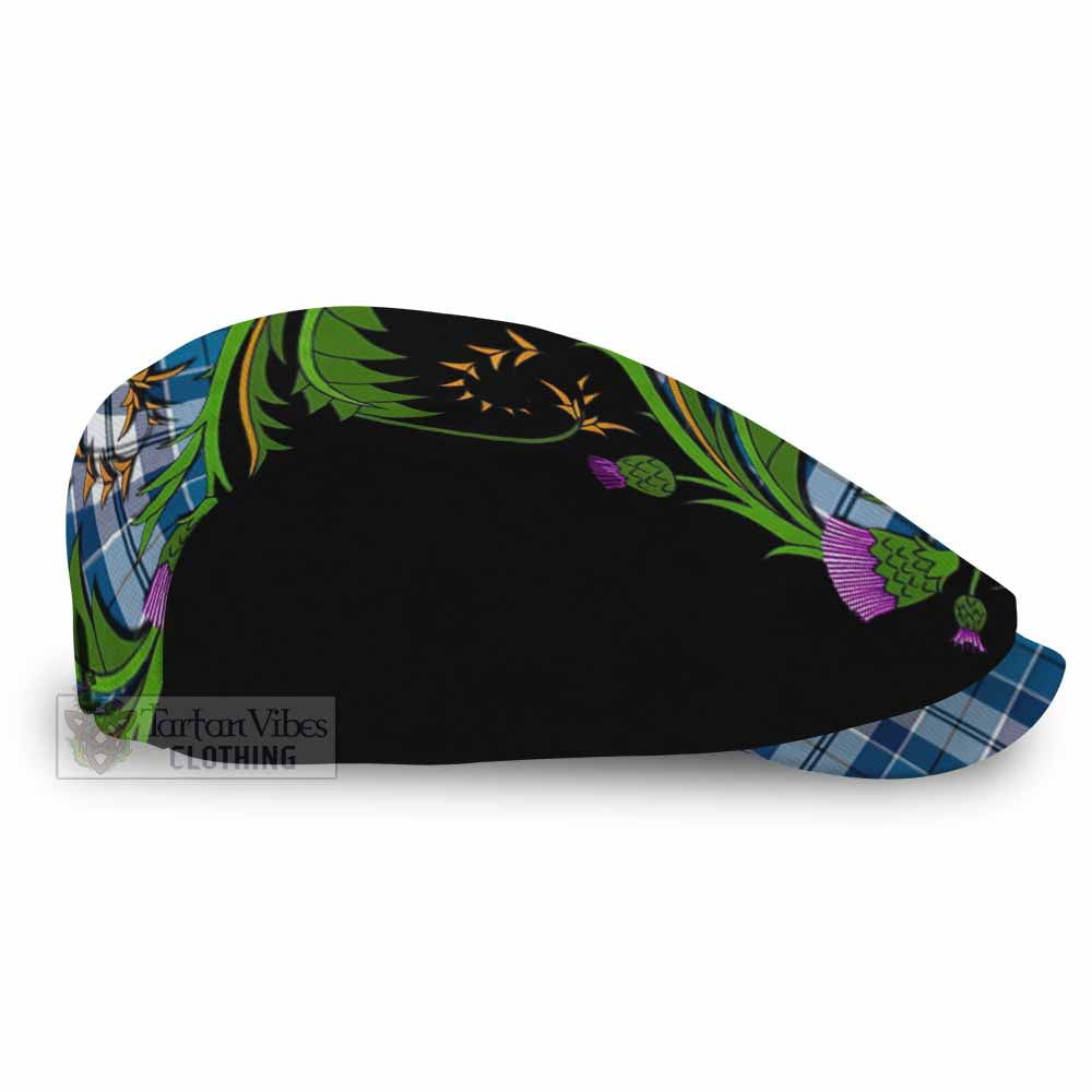 Hutton Tartan Flat Cap, Jeff Cap Scottish Thistle Pride Heritage Art - Tartan Vibes Clothing