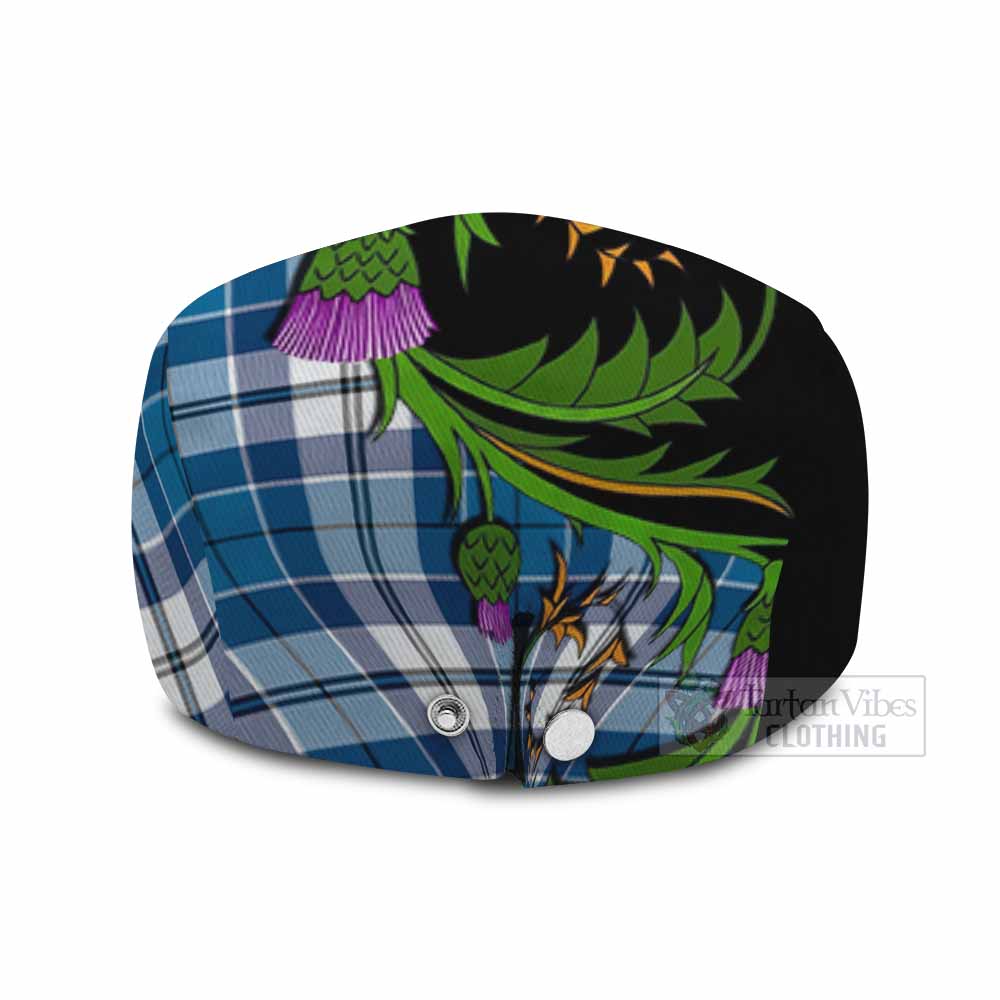 Hutton Tartan Flat Cap, Jeff Cap Scottish Thistle Pride Heritage Art - Tartan Vibes Clothing