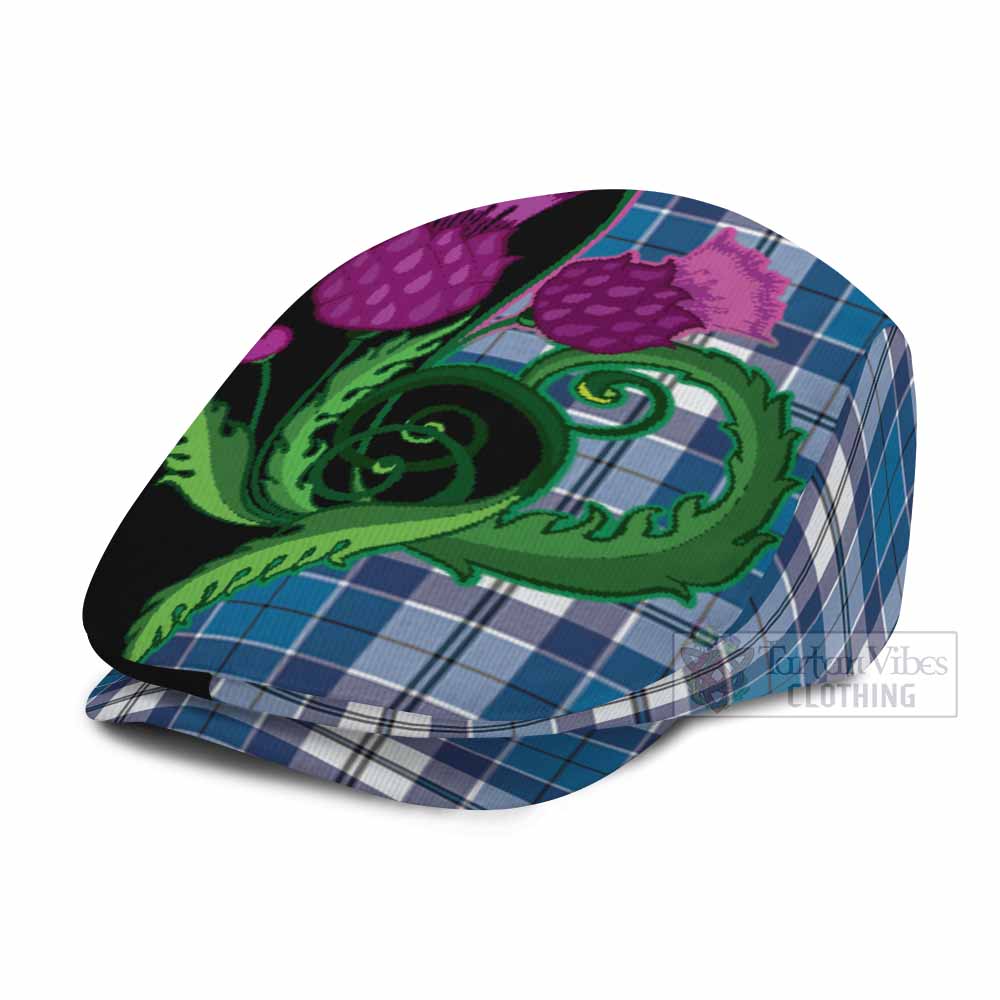 Hutton Tartan Flat Cap, Jeff Cap Traditional Scottish Thistle
