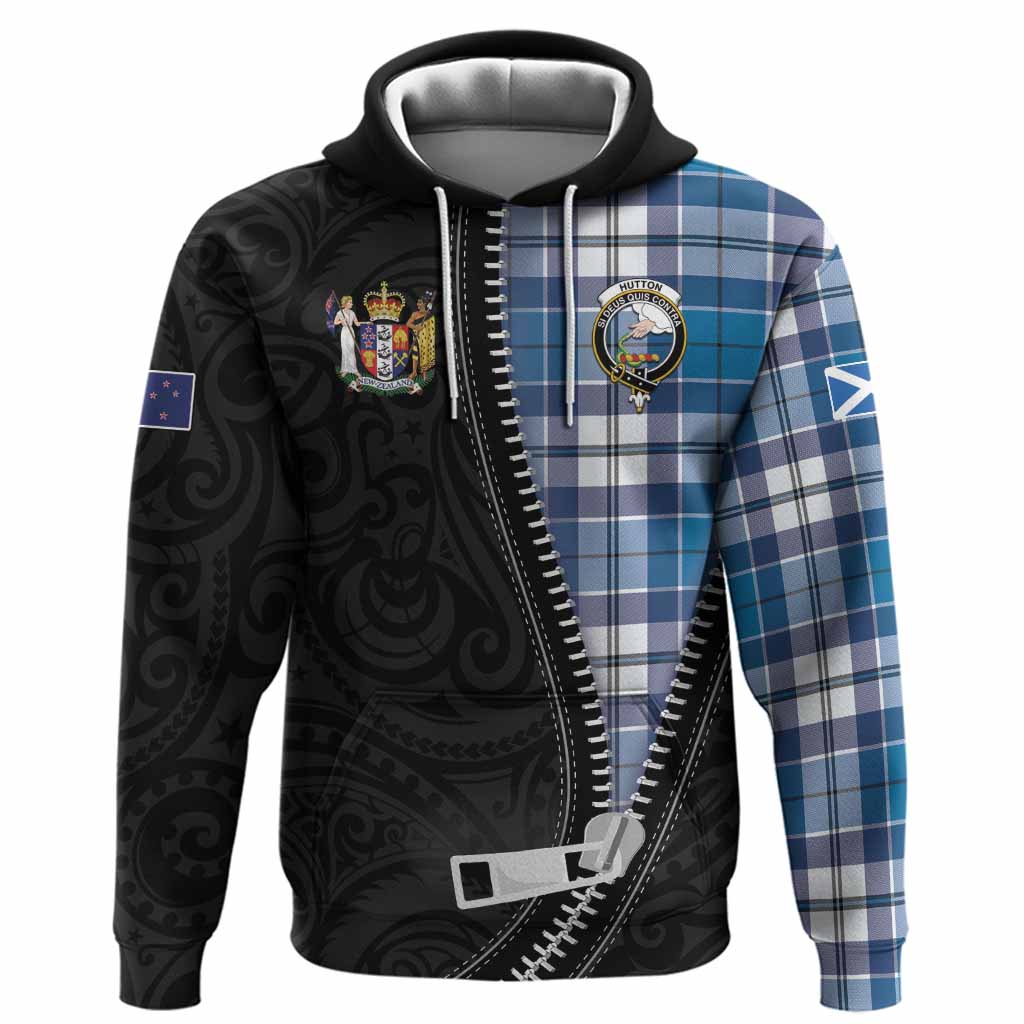 Hutton Tartan Hoodie New Zealand Pattern Unique Zipper Stylized