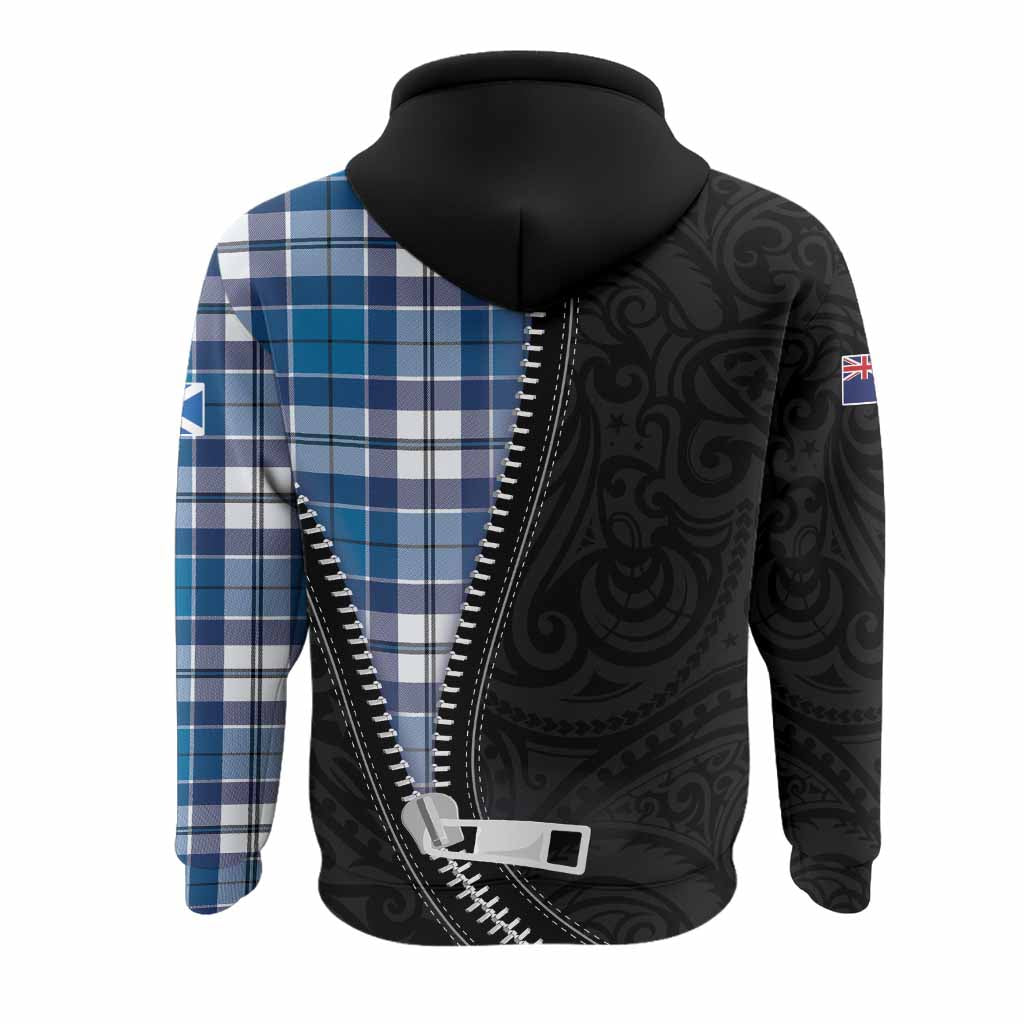 Hutton Tartan Hoodie New Zealand Pattern Unique Zipper Stylized