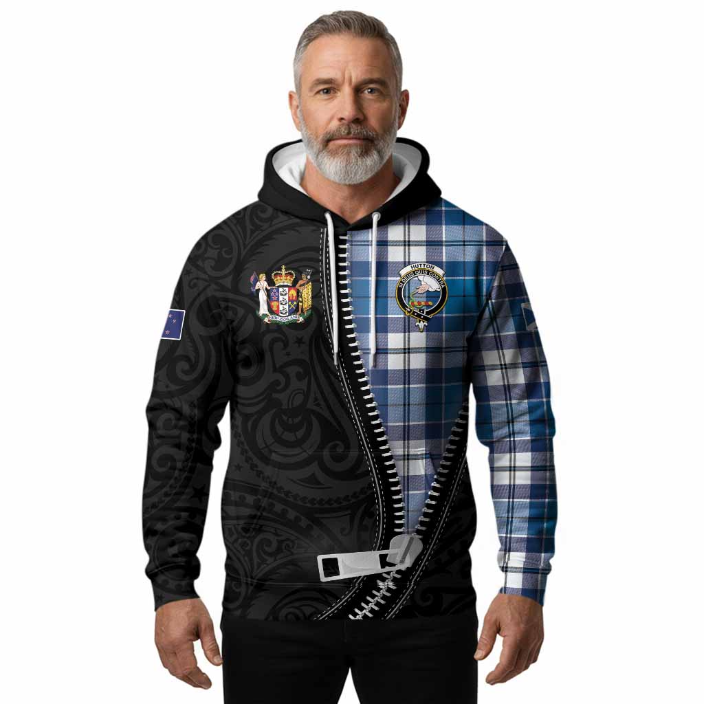 Hutton Tartan Hoodie New Zealand Pattern Unique Zipper Stylized