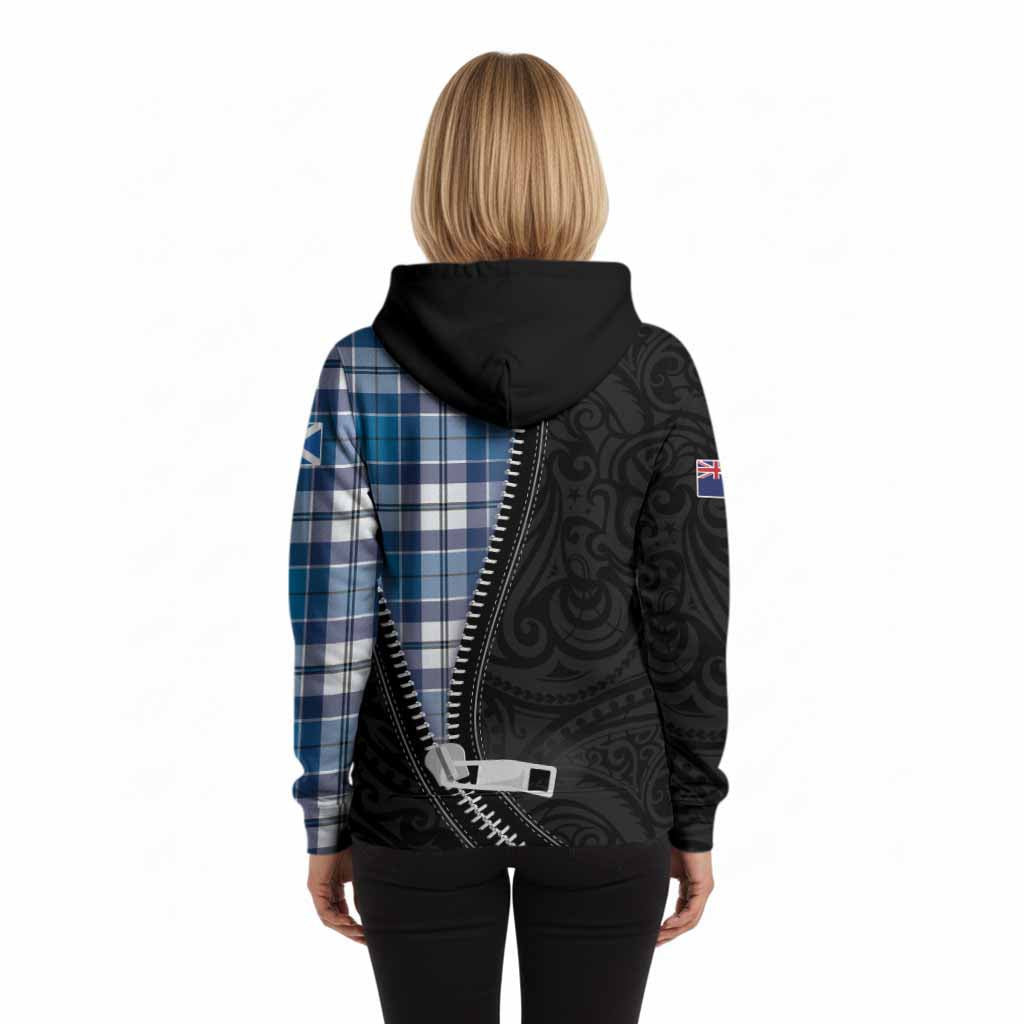 Hutton Tartan Hoodie New Zealand Pattern Unique Zipper Stylized