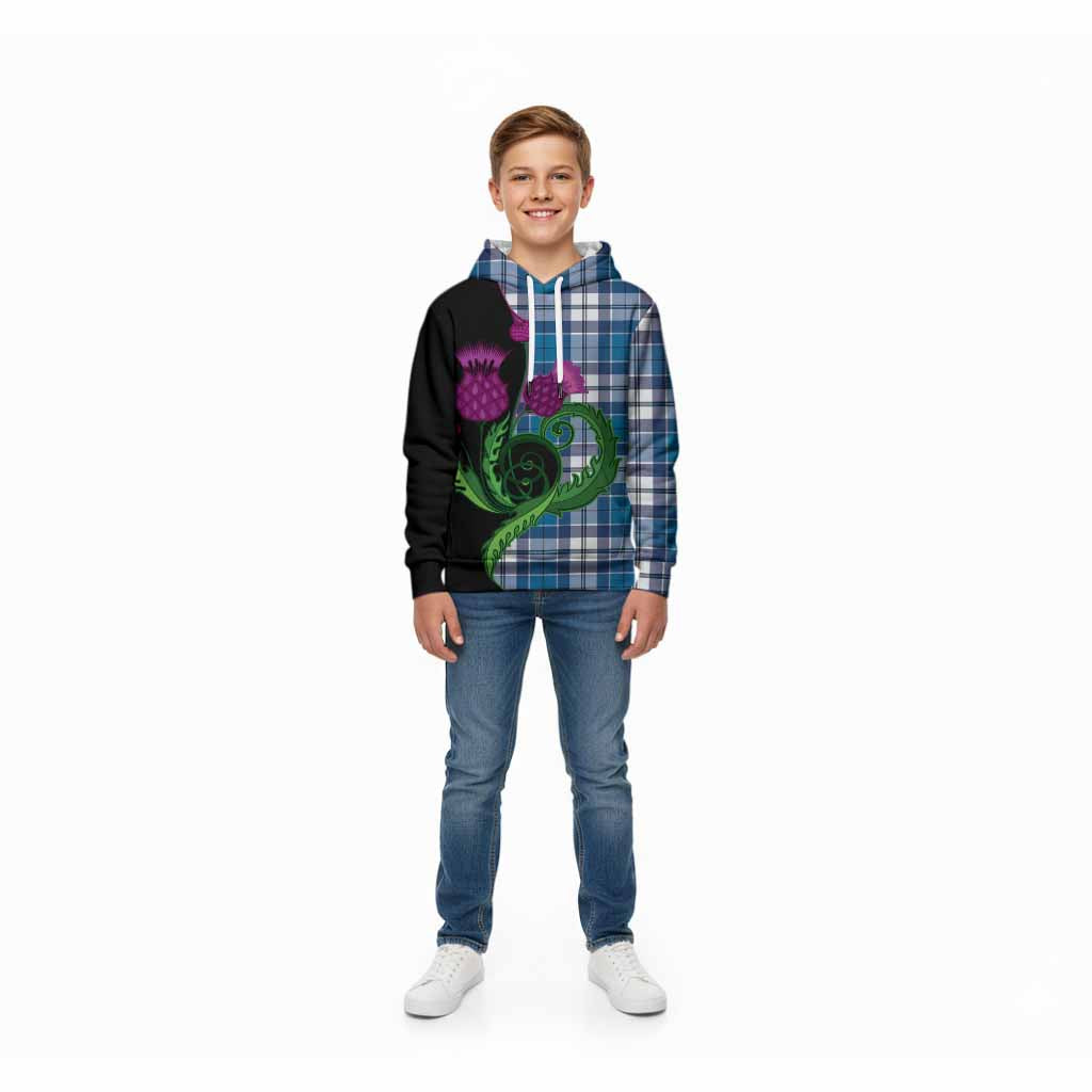 Hutton Tartan Kid Hoodie Traditional Scottish Thistle