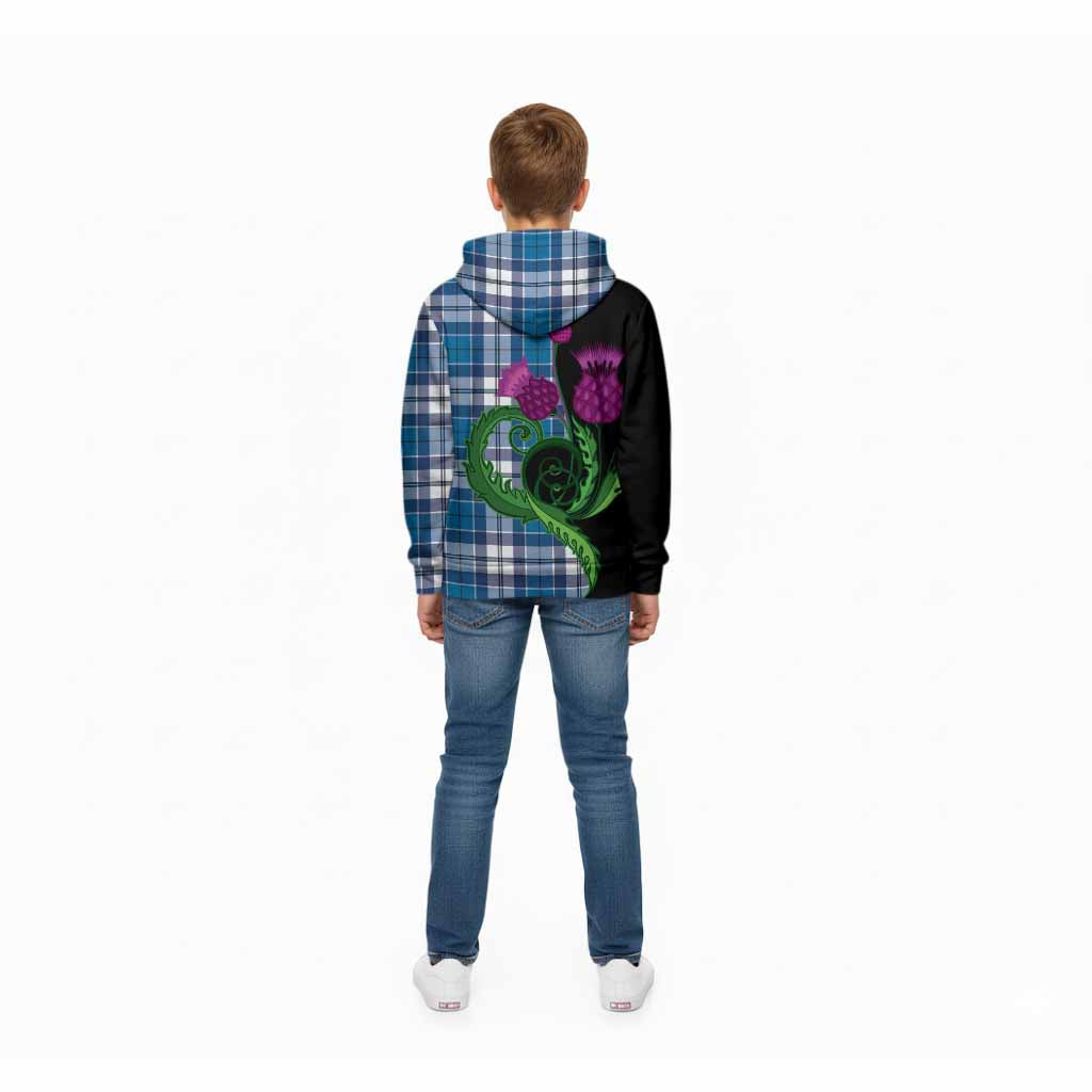 Hutton Tartan Kid Hoodie Traditional Scottish Thistle