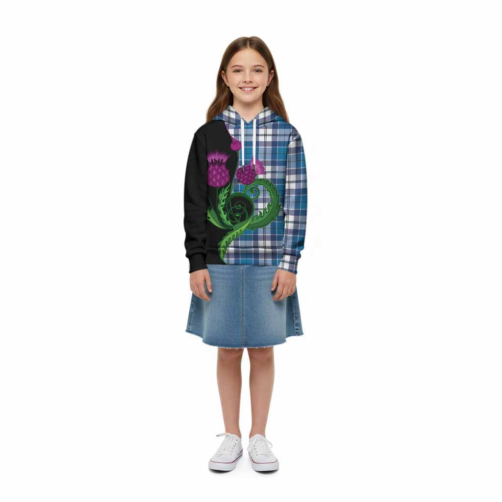 Hutton Tartan Kid Hoodie Traditional Scottish Thistle