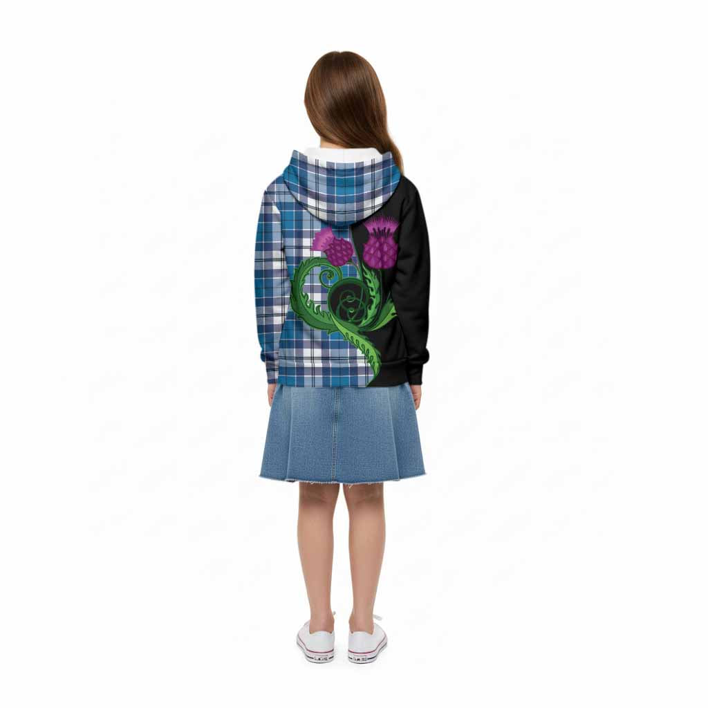Hutton Tartan Kid Hoodie Traditional Scottish Thistle