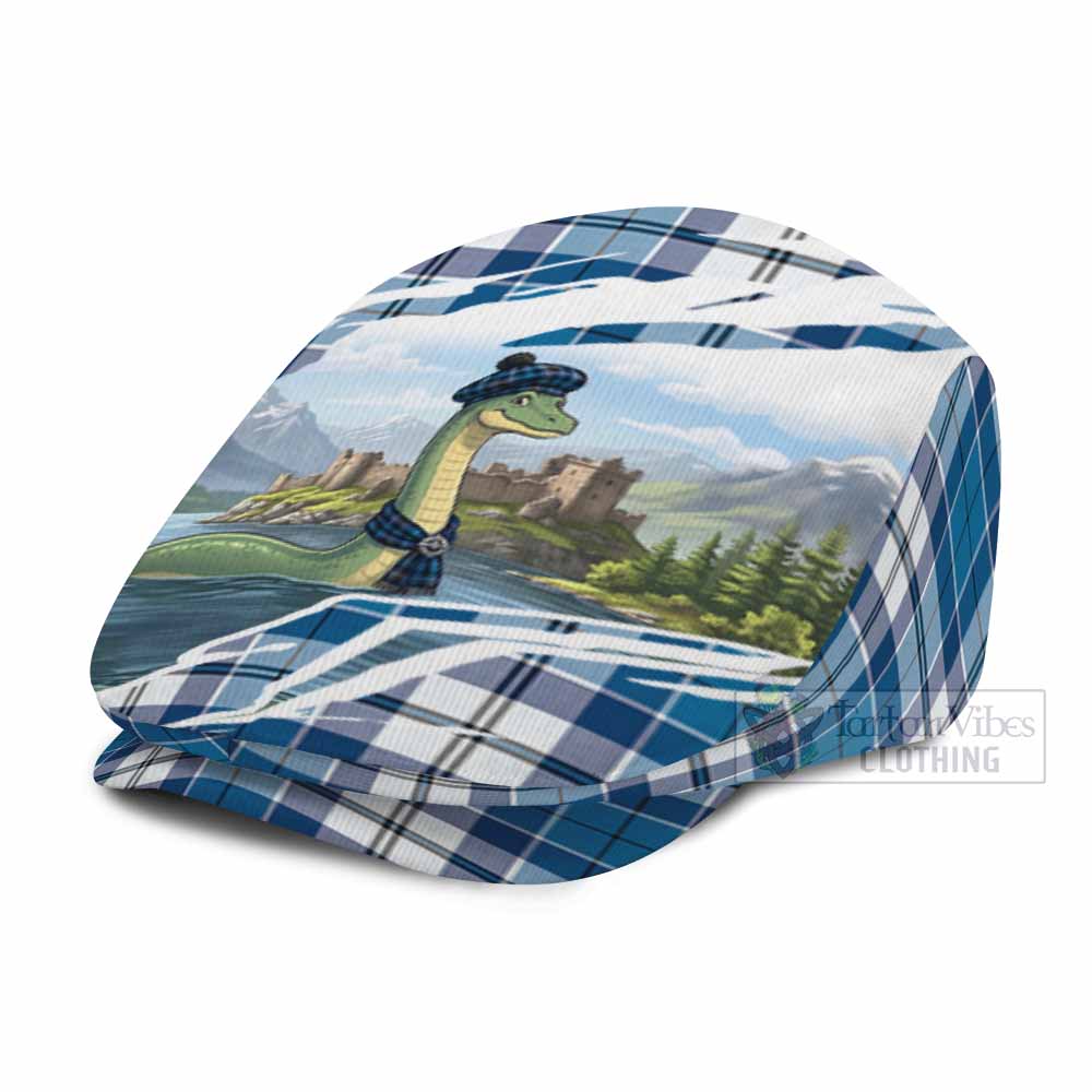 Hutton Tartan Loch Ness Monster Scottish Heritage Art Flat Cap, Jeff Cap