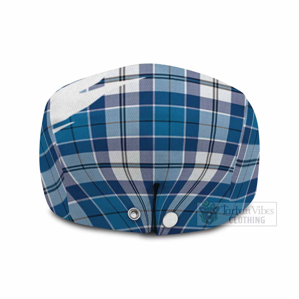 Hutton Tartan Loch Ness Monster Scottish Heritage Art Flat Cap, Jeff Cap