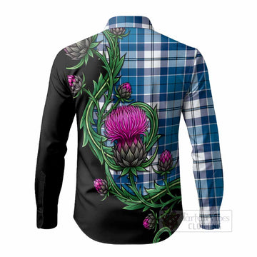 Hutton Tartan Long Sleeve Button Shirts Resilient Scottish Thistle