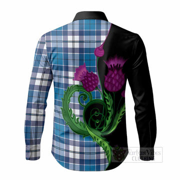 Hutton Tartan Long Sleeve Button Shirts Traditional Scottish Thistle