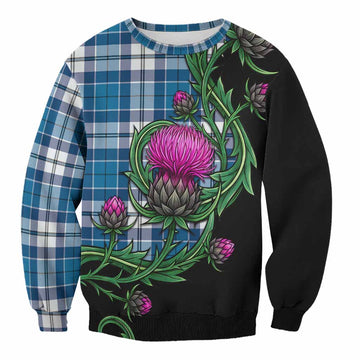 Hutton Tartan Sweatshirt Resilient Scottish Thistle Unisex - Tartan Vibes Clothing