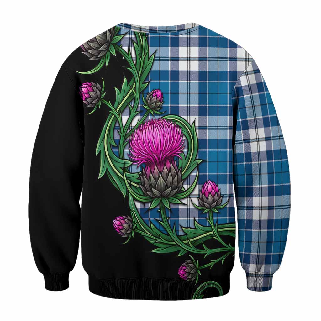 Hutton Tartan Sweatshirt Resilient Scottish Thistle - Tartan Vibes Clothing