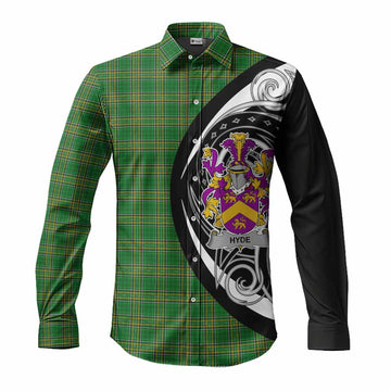 Tartan Vibes Clothing Hyde Irish Clan Long Sleeve Button Shirt Celtic Circle Style