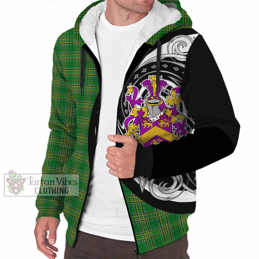 Tartan Vibes Clothing Hyde Irish Clan Sherpa Hoodie Celtic Circle Style