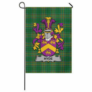 Hyde Irish Clan Tartan Garden Flag with Coat of Arms