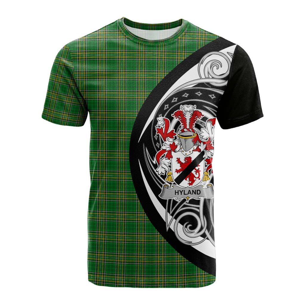 Tartan Vibes Clothing Hyland Irish Clan Cotton T-shirt Celtic Circle Style