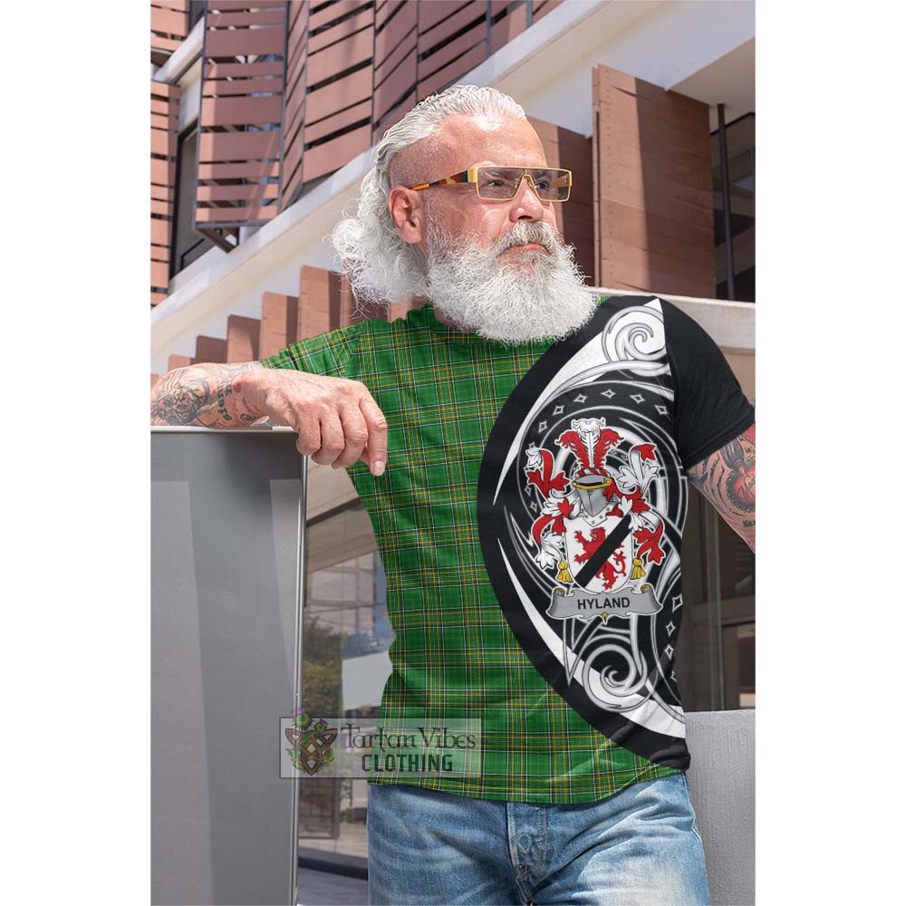 Tartan Vibes Clothing Hyland Irish Clan Cotton T-shirt Celtic Circle Style