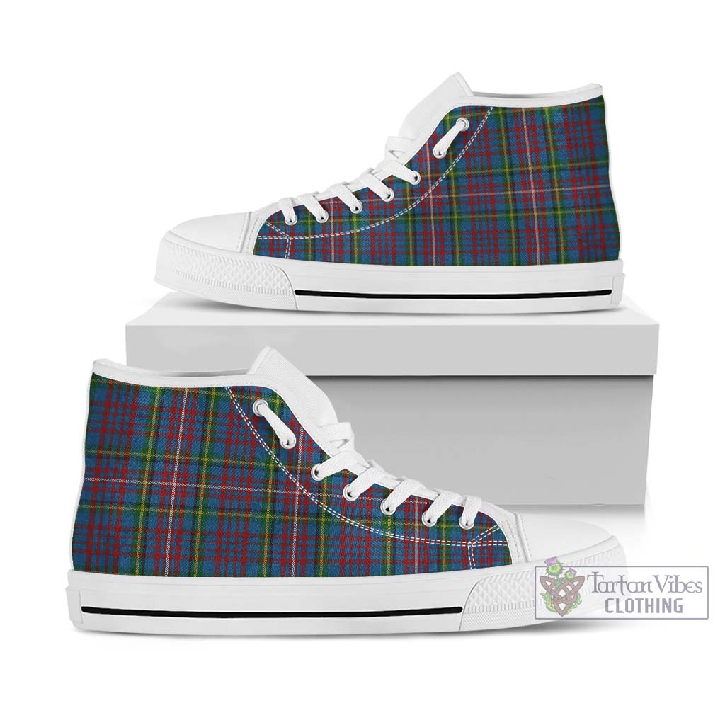 Hyndman Tartan High Top Shoes Kid High Top - White Sole - Tartan Vibes Clothing