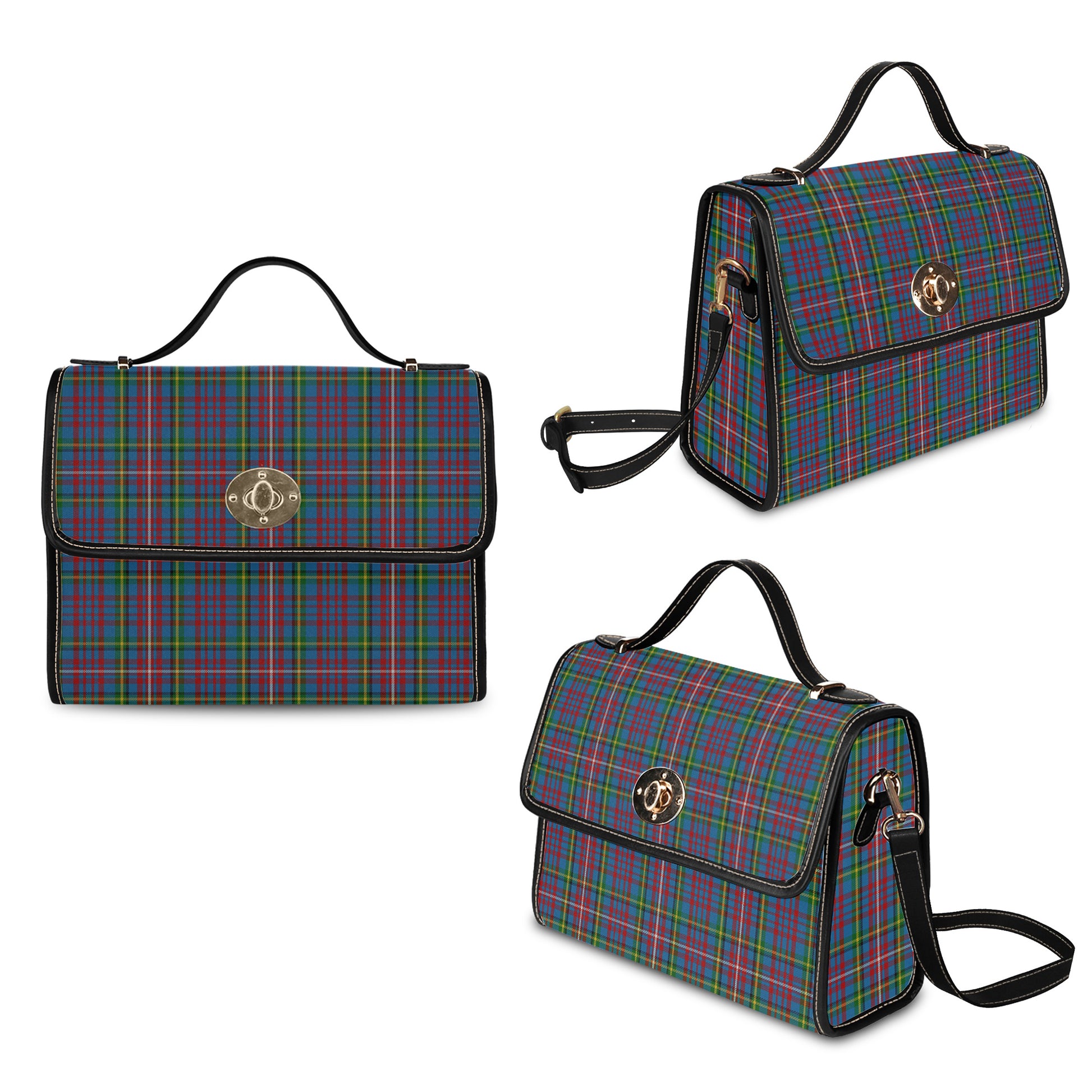 hyndman-tartan-leather-strap-waterproof-canvas-bag