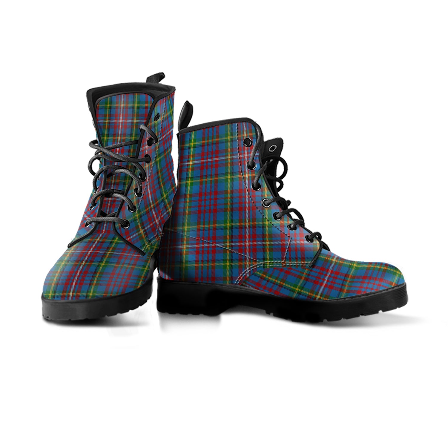 Hyndman Tartan Leather Boots Men' Boots - Tartan Vibes Clothing