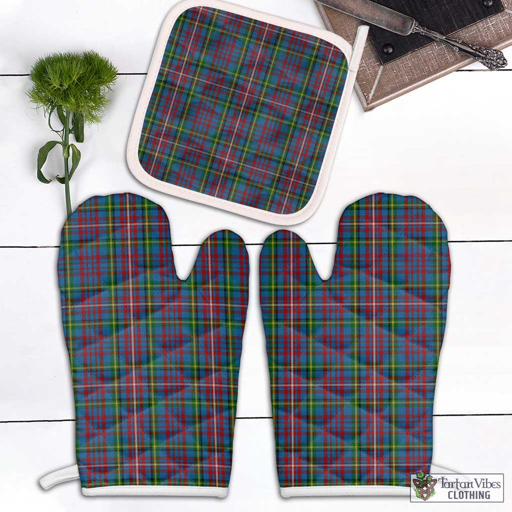 Hyndman Tartan Combo Oven Mitt & Pot-Holder Combo 2 Oven Mitt & 1 Pot-Holder Black - Tartan Vibes Clothing