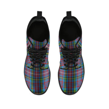 Hyndman Tartan Leather Boots - Tartan Vibes Clothing