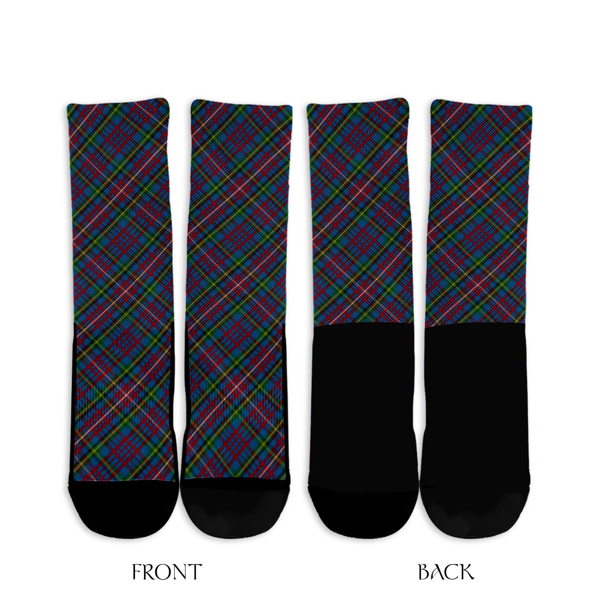 Hyndman Tartan Crew Socks Cross Style - Tartan Vibes Clothing
