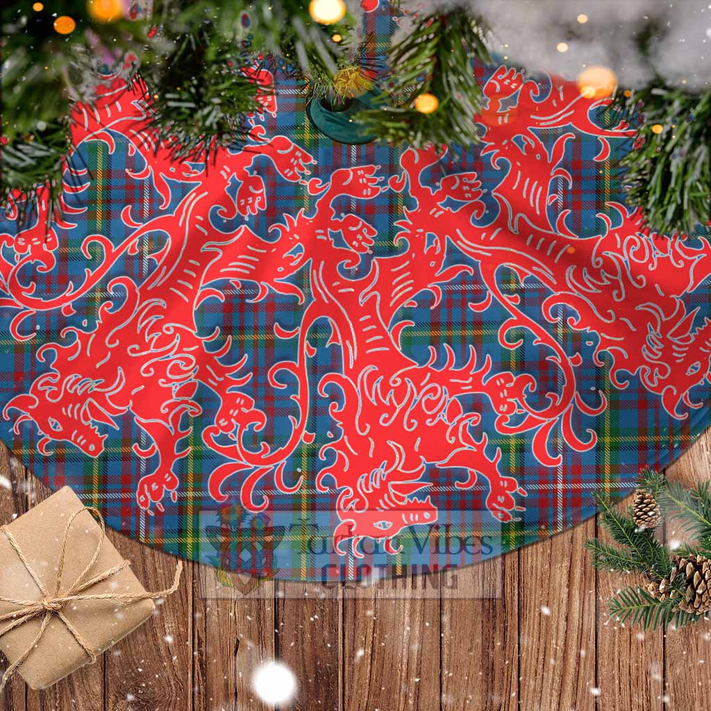 Hyndman Tartan Christmas Tree Skirt Lion Rampant Style - Tartan Vibes Clothing