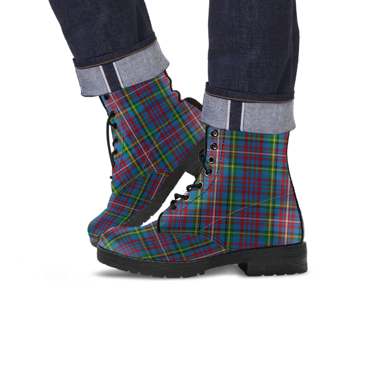 Hyndman Tartan Leather Boots - Tartan Vibes Clothing