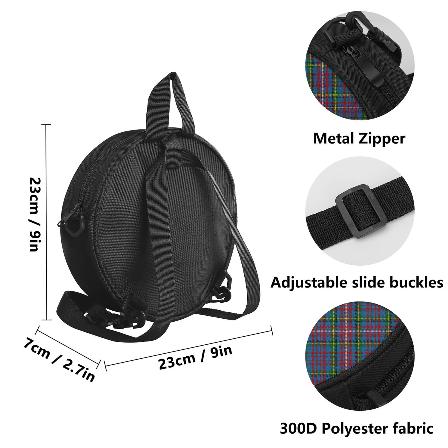 Hyndman Tartan Round Satchel Bags - Tartan Vibes Clothing